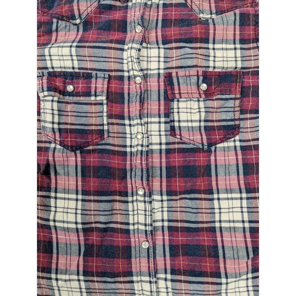 Dizzy Lissy Shirt Womens S Plaid Flannel Button Red Black Cotton - Picture 4 of 10
